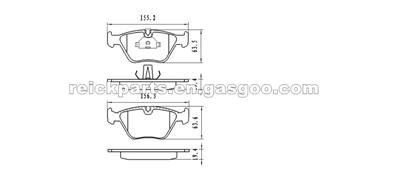 Brake Pad D725 D946-7592 21676 23182 23183 For BMW 325 BMW 528 BMW 530 BMW 535