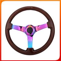 350mm wood car steering wheel , JDM woodgrain steering wheel