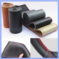 
Stylish Circular Smooth Hot Section Special Offer Genuine Leather Car Accessories Hand Sewn Vehicles Steering Wheel Cover
