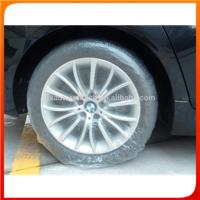 White Disposable Waterproof Tyre Protector Cover