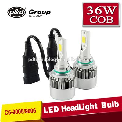 Guangzhou led auto 36W 3800LM led headlight bulb , led headlight bulb H1 H3 H4 H7 H11 H13 9004 9005 9006 9007