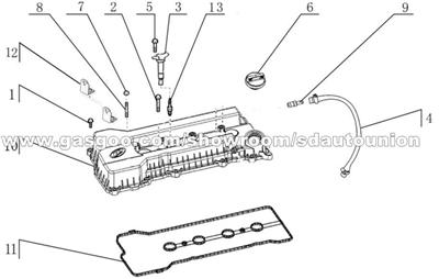 Chinese Auto Spare Parts For Lf6430 (X60) Cylinder Head Cover