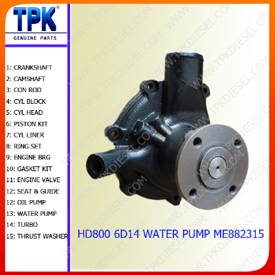 HD700SE HD800 HD900-2 6D14 WATER PUMP ME882315