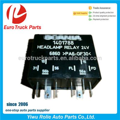 OEM 1902698 1401788 Heavy Duty European Tractor Relay Scania Truck 24v Head Lamp Relay