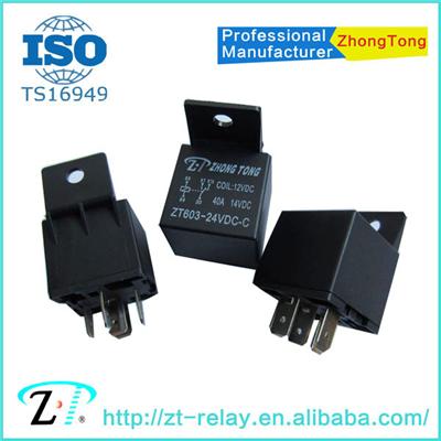 ZT603 12v 24v 4pin 5pin 30a 40a 60a 80a auto relay automotive relay