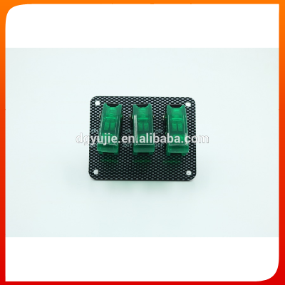 Racing Car Alumium 12V 3xToggle Switch Panel