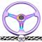 Car Alloy Wheels,3 Spoke Deep Corn Purple Steering Wheel