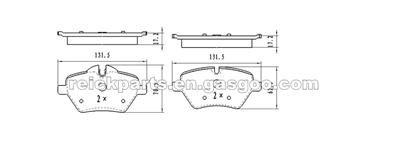 Mini Cooper Brake Pad Mini Countryman Brake Pad D1204 8324-D1204 GDB1712