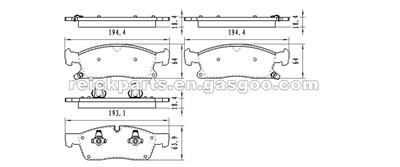 Jeep Grand Cherokee Brake Pad D1455 D1455-8655 Dodge Durango Brake Pad D1455 D1455-8655 DB2216