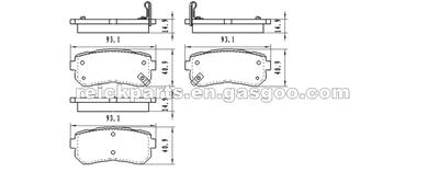 HYUNDAI Elantra Brake Pad HYUNDAI Tucson Brake Pad KIA Forte Brake Pad KIA Sportage Brake Pad D1398 D1157 D1856 8267-D1157 8506-D1398 9036-D1856