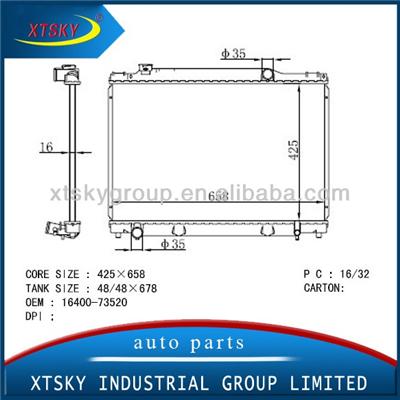 Universal auto radiator