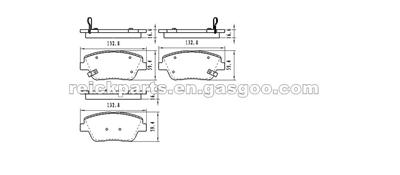 Korea Car KIA Optima Brake Pad D1444 Hyundai Sonata Brake Pad D1444 D1444-8595 DB2089 SP1398