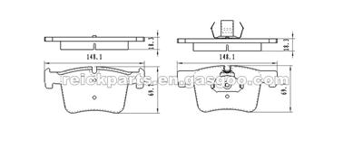 BMW 228i BMW 320i BMW 328d Brake Pad BMW 328i Brake Pad BMW 330e Brake Pad BMW 330i Brake Pad BMW 428i BMW 430i BMW X3 X4 Brake Pad D1561 D1561-8772