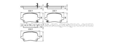 Chevrolet Cobalt Chevrolet HHR Chevrolet Malibu Brake Pad Pontiac G5 Pontiac G6 Brake Pad Saturn Aura Brake Pad D1160 D1028 D1160-8270 D1028-7932