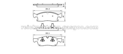 Mercedes-Benz ML250 ML350 ML400 GL350 GL450 GLE300d GLE400 GLS350d GLS450 Brake Pad D1629 8655-D1629 GDB1955