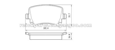 Volkswagen Eos Golf GTI Jetta City Passat CC R32 Rabbit Tiguan Brake Pad D1108 D1108-8213 D1348-8213 SP2099