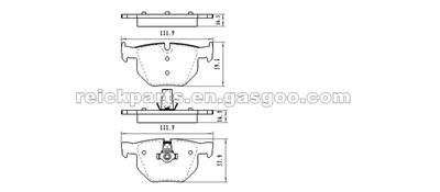 BMW 525i BMW 525xi BMW 528i BMW 528xi BMW 530i BMW 530xi BMW 535i BMW 535xi BMW X3 BMW X5 BMW X6 Brake Pad D1042 D1042-7427 FDB4067 FSL1748