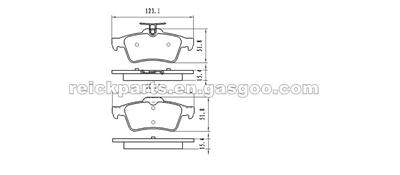 Ford C-Max Escape Focus Transit Connect Brake Pad Volvo C30 C70 S40 V50 Brake Pad D1095 D973 7957-D1095 7957-D973 7874-D1095 7874-D973 D3132