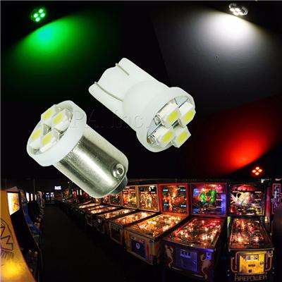 Ba9s T10 6.3 Volt 4 LED Pinball Machine Auto Dashboard Light Bulb Lamp indicator LED light G14 T10 LED Light Bulb Lamp