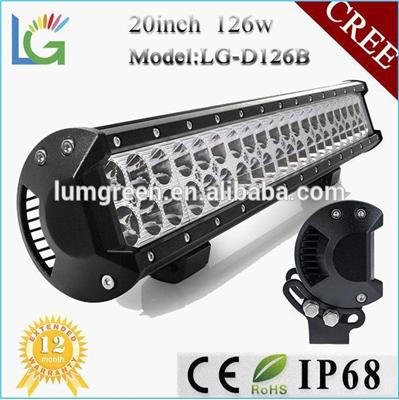2017 Hot Car Accessory 20'' Double Row C REE LED Light Bar 126W OFF Road 4x4 Truck Jeep Wrangler 4WD LED Light Bar