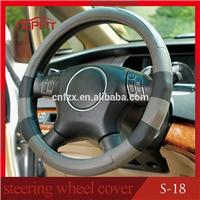 
Fashionable customized real leather steering wheel cover with dubai car accessories
