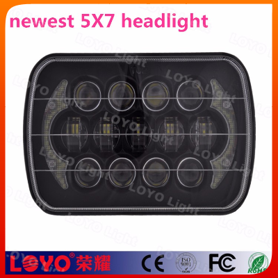 2017 top sell 5x7 inch 7" square headlight 105W led for truck and off road auto