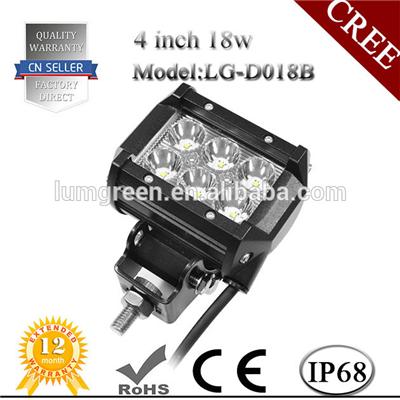 4 inch 18W LED Work Light Bar 1260LM Flood Beam 4X4 OFFROAD Lamp Spot Light for Car