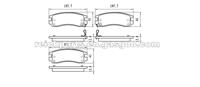 Buick Allure Rendezvous Brake Pad Chevrolet IMpala Monte Carlo Venture Brake Pad Oldsmobile Alero Intrigue Silhouette Brake Pad D698 D508 D698-7387