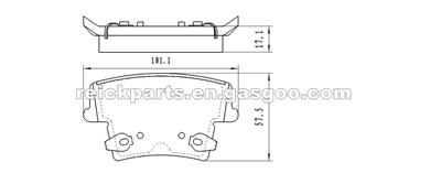 Chrysler 300 Brake Pad Dodge Charger Brake Pad Dodge Challenger Brake Pad Dodge Magnum Brake Pad D1057 D1057-7963 SP1508 DB2062