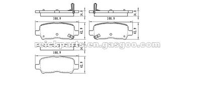 Pontiac Grand Prix Brake Pad Buick LaCrosse Buick Allure Brake Pad Chevrolet Impala 2012 Brake Pad D999 7900-D999 GDB7787