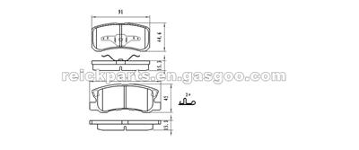 Dodge Avenger Dodge Caliber Chrysler 200 Chrysler Sebring JEEP Compass Mitsubishi Lancer Mitsubishi Outlander Brake Pad D868 7743-D868 D868-7743 D6106