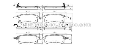 Nissan Patrol Brake Pad Infiniti QX56 Infiniti QX80 Brake Pad D1510 D1510-8719 8719-D1510 DB2244