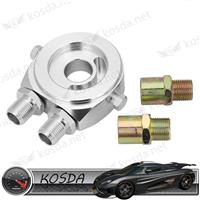 
aluminum engine transmission oil cooler single oil filter sandwich plate adapter
