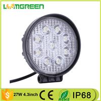 
China Factory directly wholesale 12V 24V 4.5inch 27W Round Offroad Auto led work light , led headlight , led driving light
