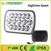 
7inch 45W 7x6 Rectangular high low Sealed Beam LED Headlamp For International IHC Headlight Assembly 9200 9900 9400i
