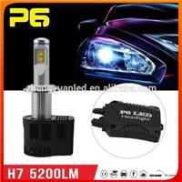 P6 5200 Lumen/bulb 55w led H7 motorcycle / car headlight adopting latest technology