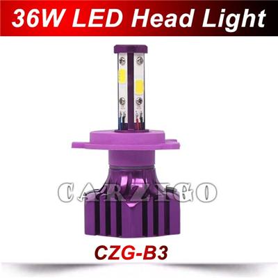 CZG-B3 led head light H1/H7/H8/H11/9005(HB3)/9006(HB4),H4 36w 3000lm 72w 6000lm LED Auto Headlamp 6000K led headlight bulb h4