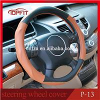 
universal size 14-16 inch pu leather hand sewing steering wheel cover
