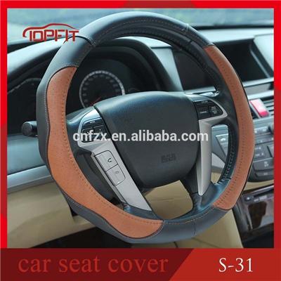 Disposable heated genuine leather Car Steering Wheel Cover (S-31)