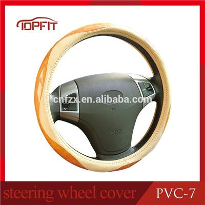 Newest Design PVC Steering wheel cover The Anime Car Steering Wheel Cover PU leather steering wheel cover genuine leather type