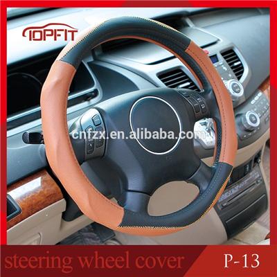 universal size 14-16 inch pu leather hand sewing steering wheel cover