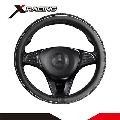 15 inch PU black warm car steering wheel covers