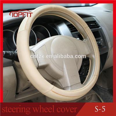 Latest Guangzhou new design cowhide genuine leather steering wheel cover