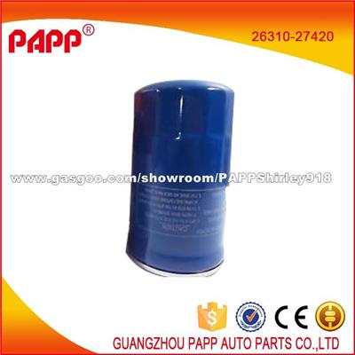 Hot Sales Oil Filter For HYUNDAI / KIA OE: 26310-27420