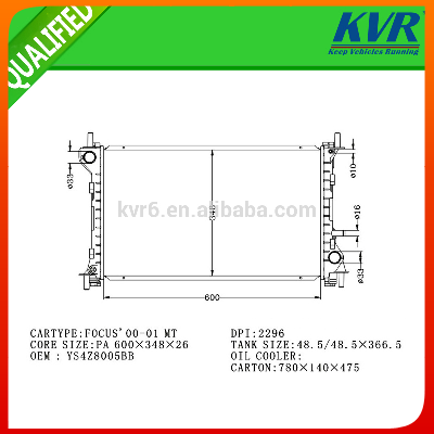 High Quality Auto Radiator FOR FORD OEM YS4Z8005BB