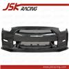 FOR GTR BUMPER 2008-2016 NISMO STYLE GLASS FIBER FRP FRONT BUMPER WITH CARBON FIBER FRONT LIP FOR NISSAN SKYLINE GTR R35 CBA DBA