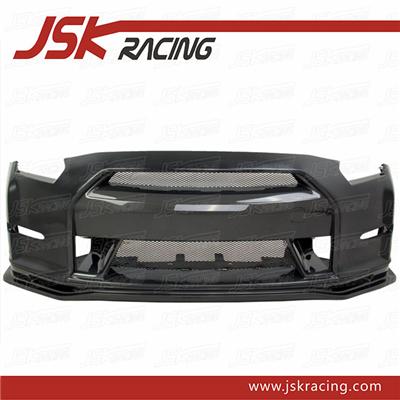 FOR GTR BUMPER 2008-2016 NISMO STYLE GLASS FIBER FRP FRONT BUMPER WITH CARBON FIBER FRONT LIP FOR NISSAN SKYLINE GTR R35 CBA DBA