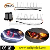 
White/Amber Switchback Vinstar Flowing LED Flexible Sequential DRL Crystal Strip High Power Stretchable Daytime Running Light
