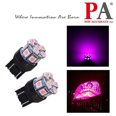 PA Super Bright 13 SMD 5050 LED Pink Color with 7443 7440 T20 base for Auto Car Tail Light Bulbs