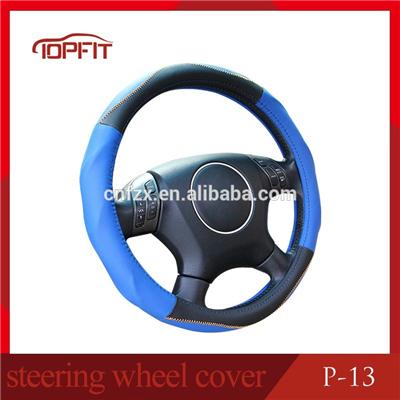 2016 Fashion pu leather steering wheel cover for universal size 14-16 inch